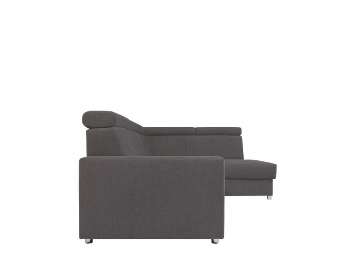 Rohová sedačka s rozkladom a úložným priestorom Lone P - grafitová