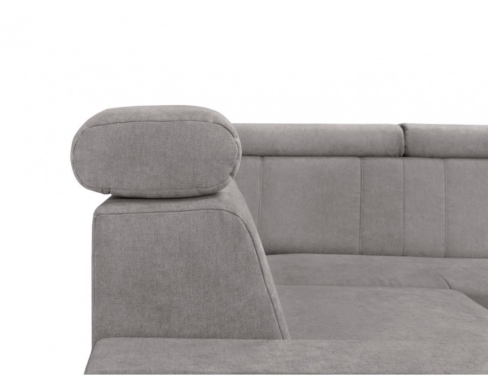 Rohová sedačka s rozkladom a úložným priestorom Lone P - sivá