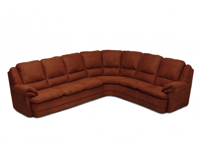 Rohová sedačka s rozkladom Luxor P - hnedá