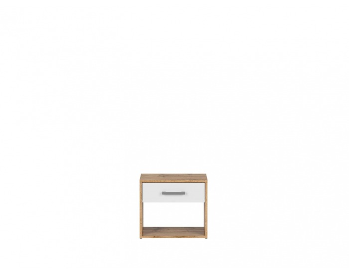Nočný stolík Matos KOM1S - dub wotan / biela