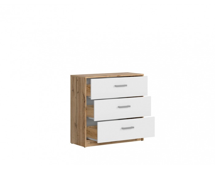 Komoda Matos KOM3S - dub wotan / biela
