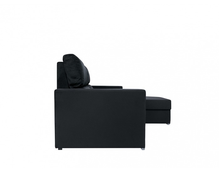 Rohová sedačka s rozkladom a úložným priestorom Morant L/P - čierna