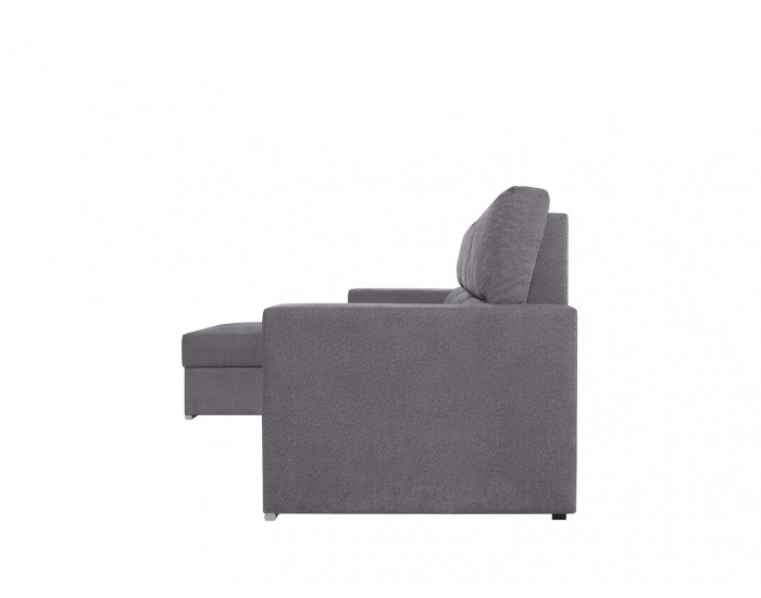 Rohová sedačka s rozkladom a úložným priestorom Morant L/P - sivá