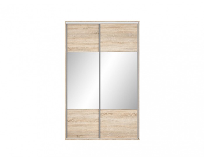 Šatníková skriňa s posuvnými dverami a zrkadlom Nadir 170 - dub sonoma