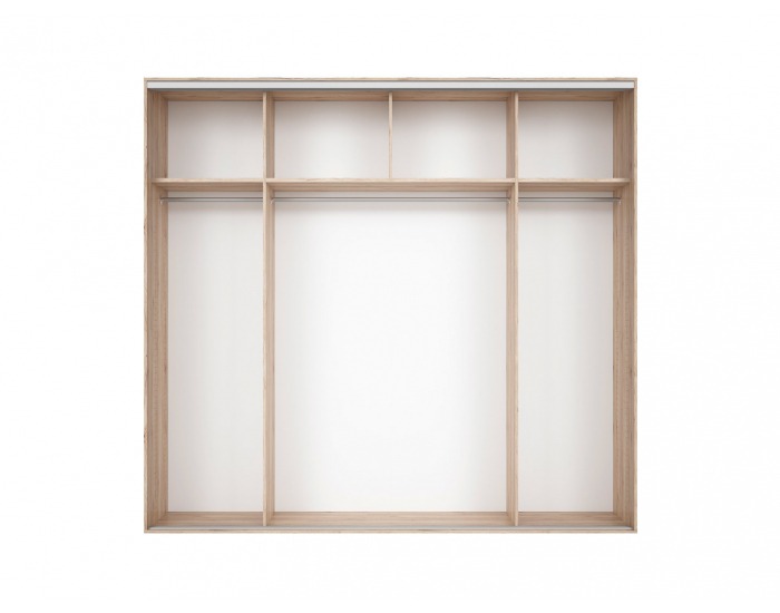 Šatníková skriňa s posuvnými dverami Nadir 240 - dub san remo svetlý / biela