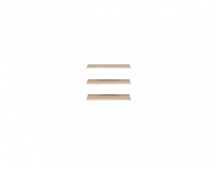 Police do šatníkovej skrine (3 ks) Nadir - dub sonoma