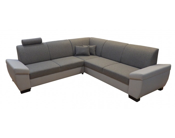 Rohová sedačka s rozkladom Noel 1 P - hnedá / béžová / wenge