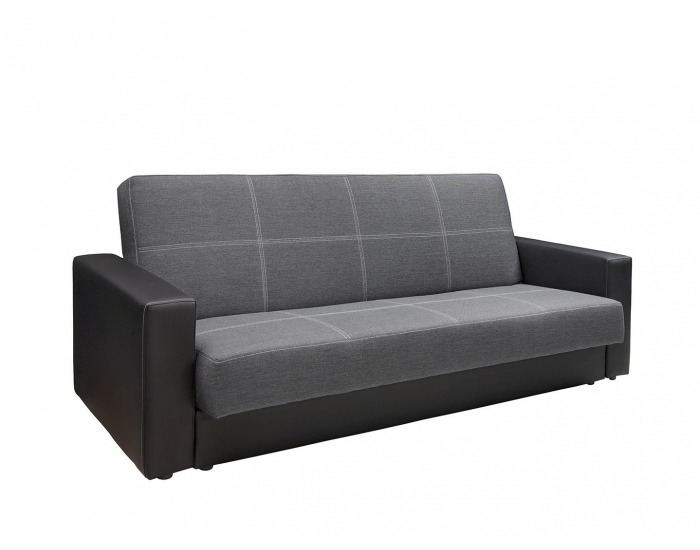 Pohovka s rozkladom a úložným priestorom Nova - sivá / čierna