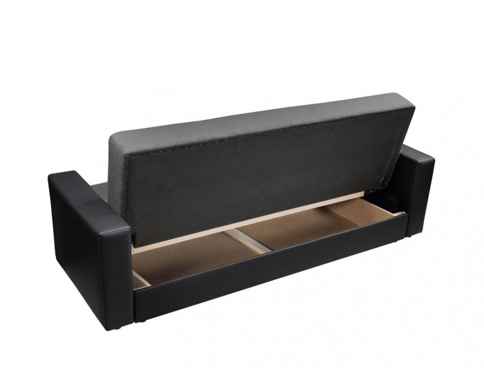 Pohovka s rozkladom a úložným priestorom Nova - sivá / čierna