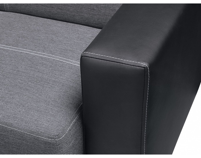 Pohovka s rozkladom a úložným priestorom Nova - sivá / čierna