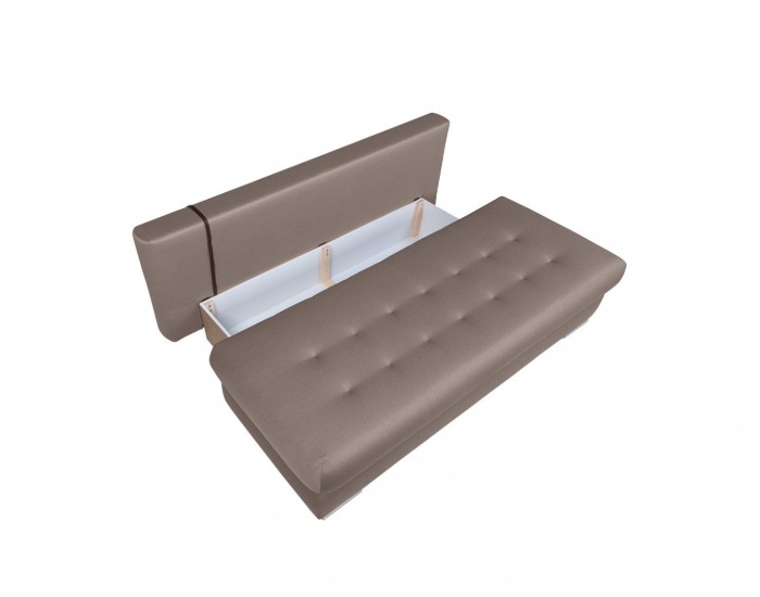 Pohovka s rozkladom a úložným priestorom Olimp III Lux - hnedá