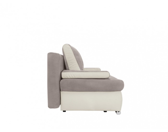 Pohovka s rozkladom a úložným priestorom Olimp III Lux - svetlosivá / biela