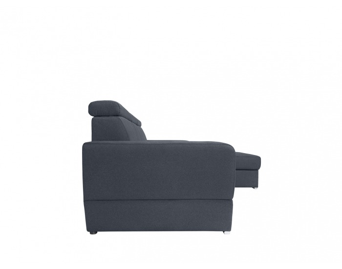 Rohová sedačka s rozkladom a úložným priestorom Paola II L/P - tmavomodrá