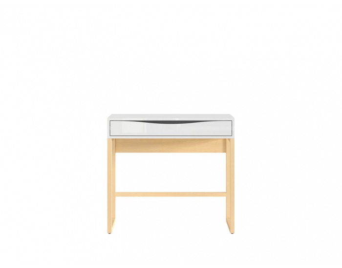 Toaletný stolík Pori TOL - biely lesk / dub poľský