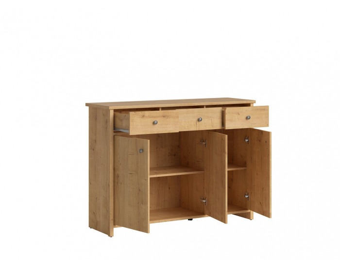 Komoda Porto KOM3D3S - dub burlington allover