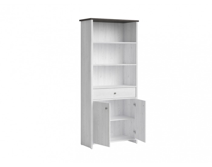 Regál Porto REG2D1S - smrekovec sibiu svetlý / borovica larico