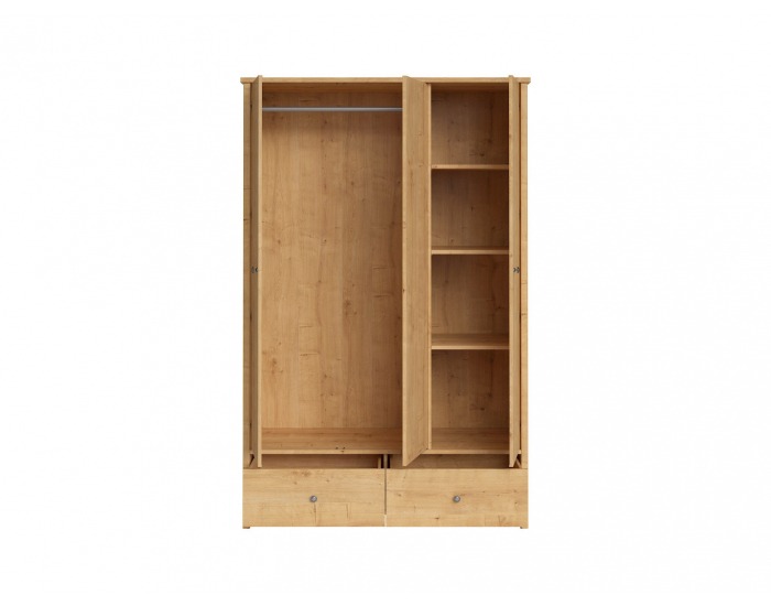 Šatníková skriňa Porto SZF3D2S - dub burlington allover