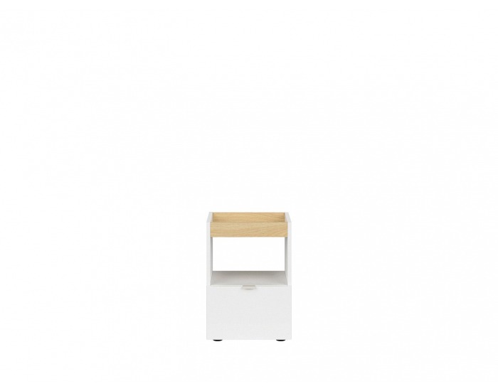 Kontajner Princeton KNT1S - biely lesk / dub poľský / sivá