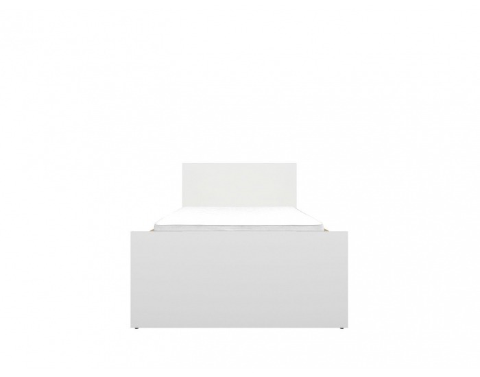 Posteľový rám Princeton LOZ/90 - biely lesk / dub poľský