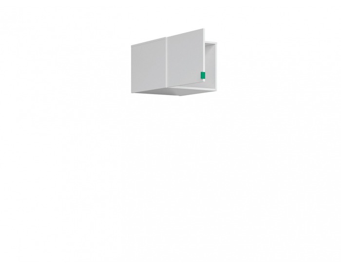 Skrinka (nadstavba) Princeton NAD/50 - biely lesk / zelená