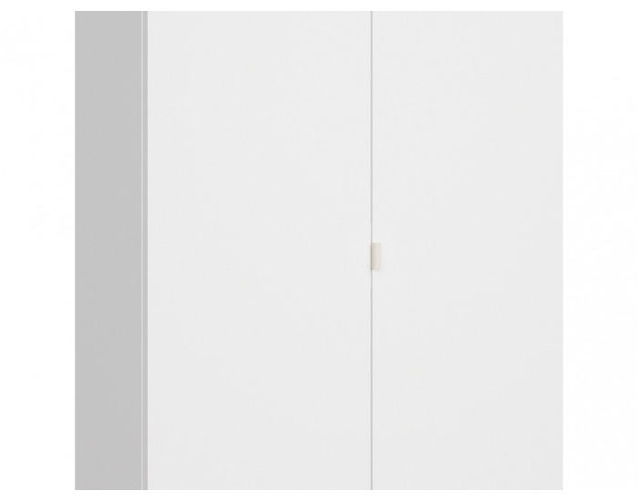 Šatníková skriňa Princeton SZF2D - biely lesk / dub poľský / sivá