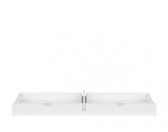 Zásuvka k písaciemu stolu (2 ks) Princeton SZU/BIU - biely lesk / sivá