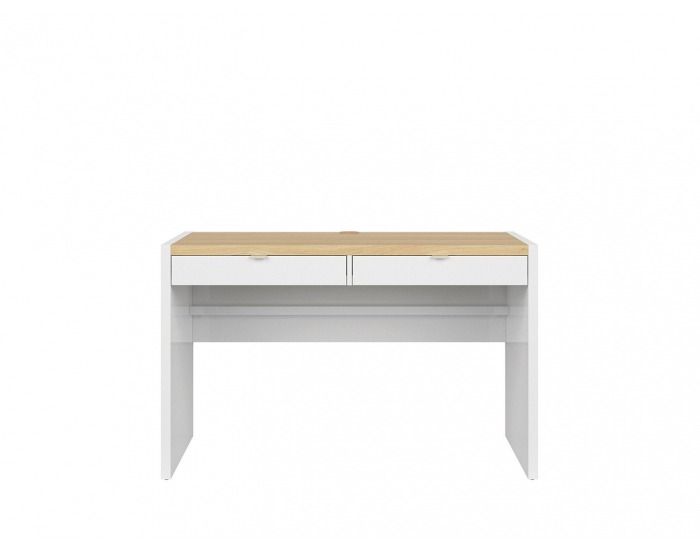 Zásuvka k písaciemu stolu (2 ks) Princeton SZU/BIU - biely lesk / sivá