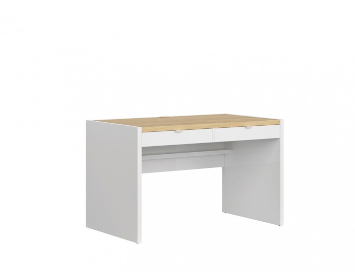 Zásuvka k písaciemu stolu (2 ks) Princeton SZU/BIU - biely lesk / sivá