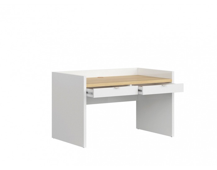 Zásuvka k písaciemu stolu (2 ks) Princeton SZU/BIU - biely lesk / sivá