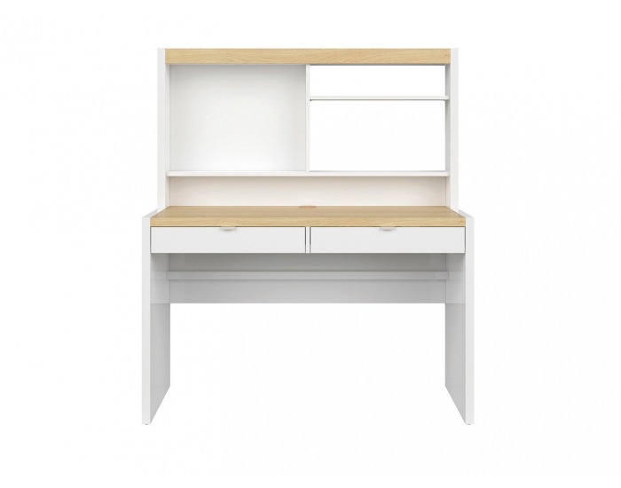 Zásuvka k písaciemu stolu (2 ks) Princeton SZU/BIU - biely lesk / sivá