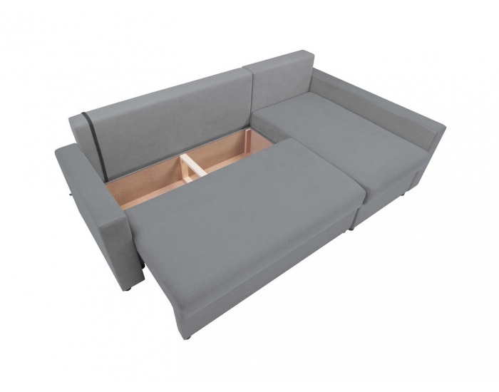 Rohová sedačka s rozkladom Przemek IV Lux L/P - sivá / ružová