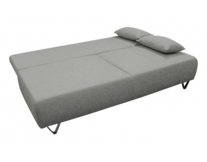 Pohovka s rozkladom a úložným priestorom Punkt - sivá / chróm