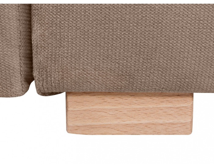 Pohovka s rozkladom a úložným priestorom Ronda Lux - hnedá / béžová / vzor / drevo (TX002)