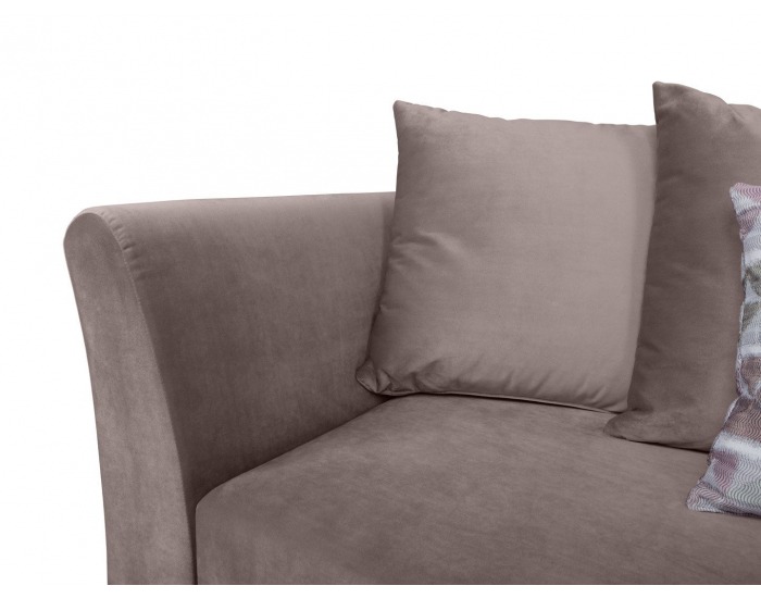 Pohovka s rozkladom a úložným priestorom Ronda Lux - hnedá / vzor / drevo (TX002)