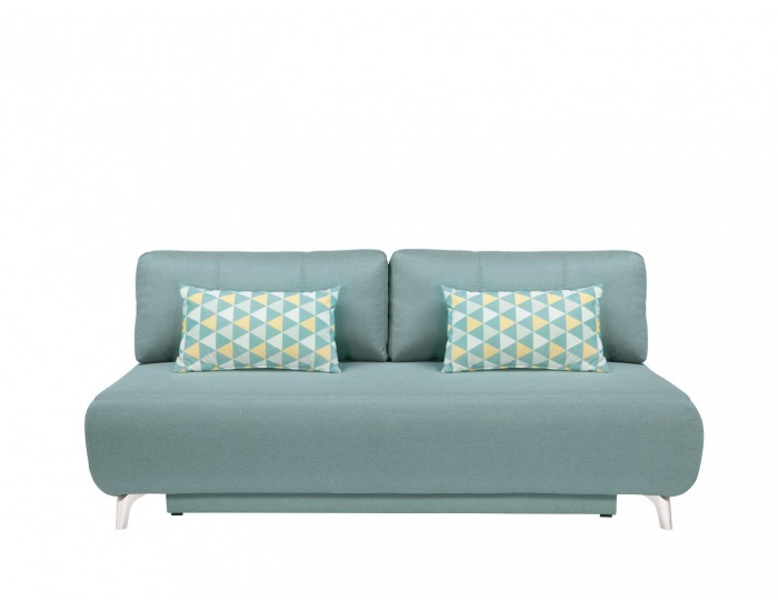 Pohovka s rozkladom a úložným priestorom Roti Lux - mentolová / vzor