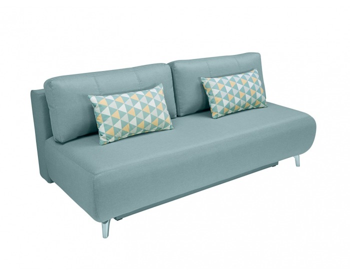 Pohovka s rozkladom a úložným priestorom Roti Lux - mentolová / vzor