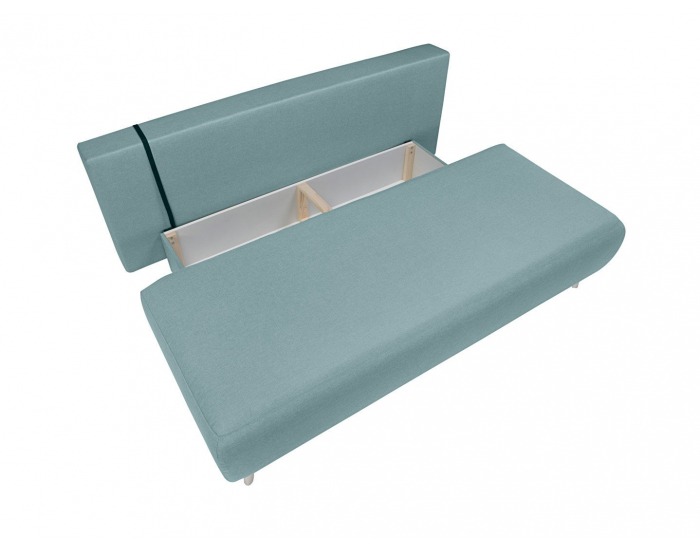 Pohovka s rozkladom a úložným priestorom Roti Lux - mentolová / vzor