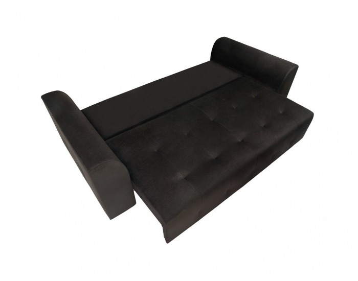 Pohovka s rozkladom a úložným priestorom Royal IV Mega Lux - čierna / žltá / vzor