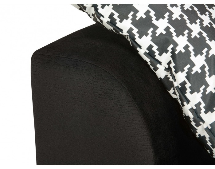 Pohovka s rozkladom a úložným priestorom Royal IV Mega Lux - čierna / žltá / vzor