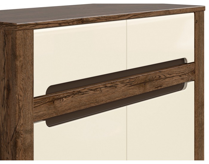 Komoda Ruso KOM2D2S - dub april / perleťový lesk