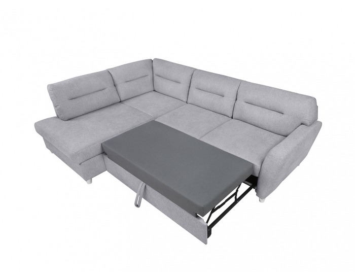 Rohová sedačka s rozkladom a úložným priestorom Sotelo L - svetlosivá