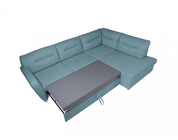 Rohová sedačka s rozkladom a úložným priestorom Sotelo P - tyrkysová