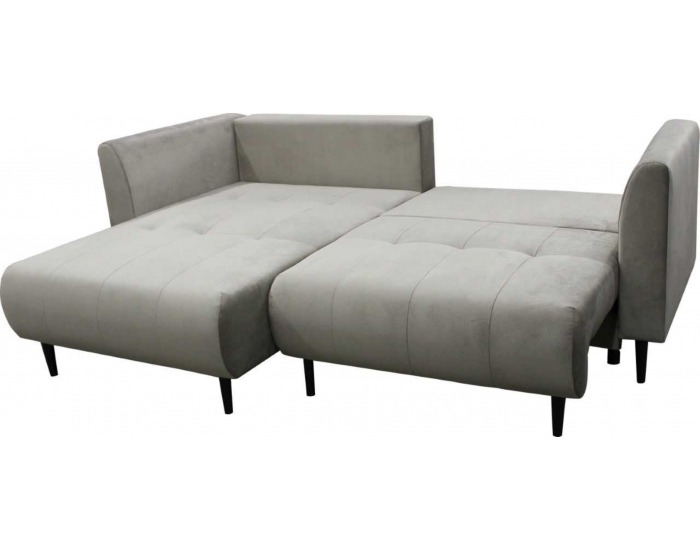 Rohová sedačka s rozkladom a úložným priestorom Uno L - hnedá / vzor / svetlohnedá / čierna