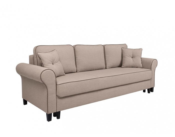 Pohovka s rozkladom a úložným priestorom Vienna Lux - hnedá / wenge