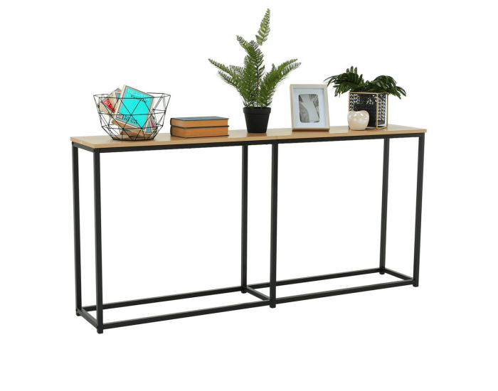 Konzolový stolík Busta - dub / čierna
