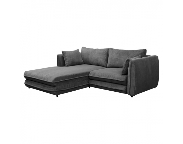 Rohová sedačka s rozkladom a úložným priestorom Buster Roh L - sivá