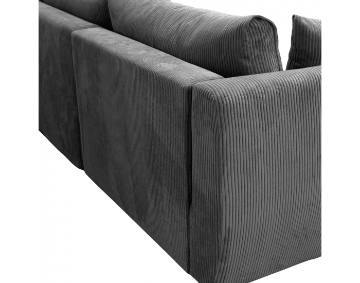 Rohová sedačka s rozkladom a úložným priestorom Buster Roh L - sivá