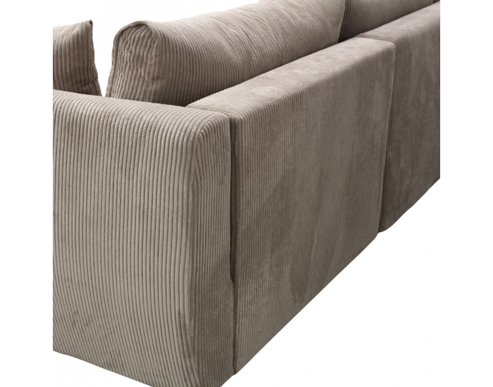 Rohová sedačka s rozkladom a úložným priestorom Buster Roh P - béžovosivá