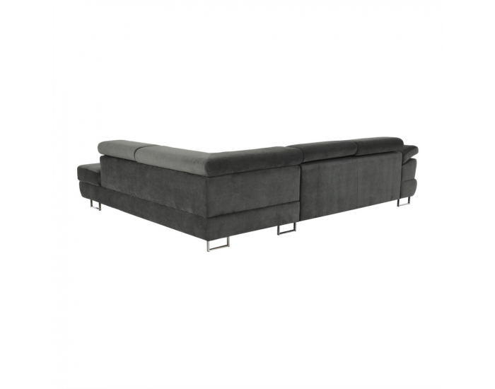 Rohová sedačka Buton P L - sivohnedá