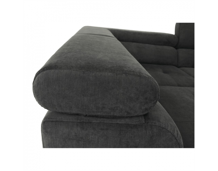 Rohová sedačka Buton P L - sivohnedá